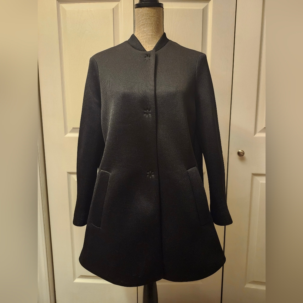 Dorothee Schumacher NWT Black A-Line Swing Jacket Coat XL